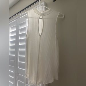 Free People soft white tank with keyhole xs